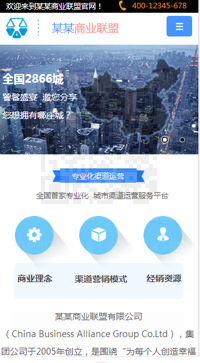 商业行业手机模板网站
