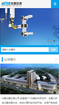 仪器、仪表行业手机模板网站