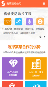  安防、监控器材行业手机模板网站