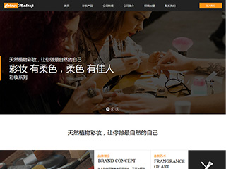 美容、护肤行业彩色模板网站